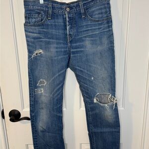SAMPLE Blue Distressed Jeans